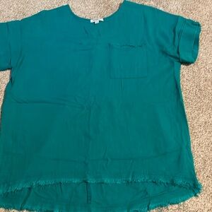 Linen blend top size small